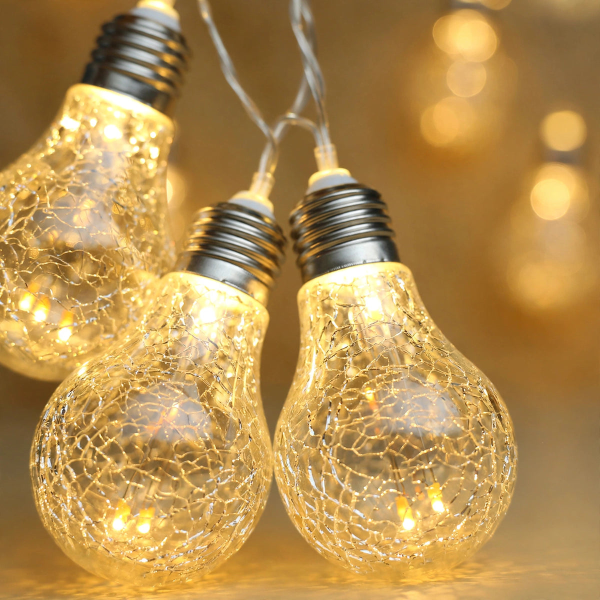 Warm White LED Globe Fairy Lights — 6.5FT Battery-Operated String Lights