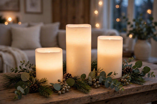 3-Piece Real-Wax Flameless Candle Set with Remote & Timer
