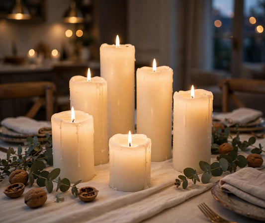 6-Piece Real-Wax Flameless Candle Set with Remote & Timer — Deluxe Gift Set